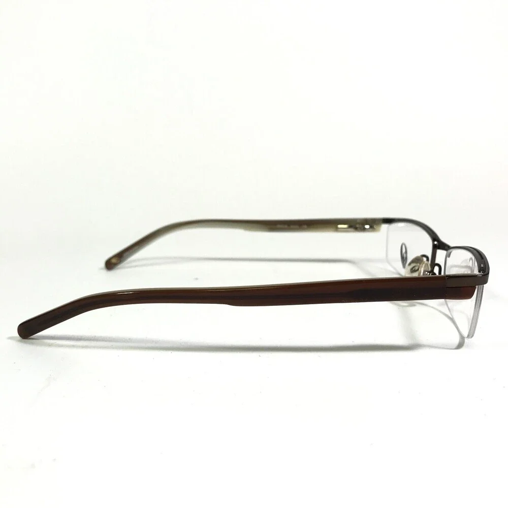 Nine West Eyeglasses Frames NW416 0CU2 Brown Rectangular Half Rim 51-18-130